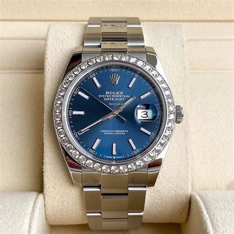 rolex datejust 41 blau gebraucht|2021 Rolex Datejust 41 mm.